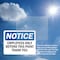 Signmission Employees Only Beyond This Point Thank You OSHA Notice Sign, Plastic, 14in W x 10in L, 2PK OS-2PACK-NS-P-1014-L-11989 - alternate 6